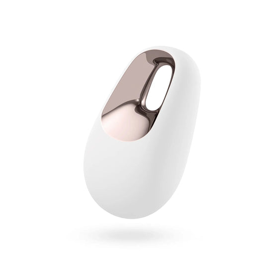 Satisfyer's White Temptation | Lay-on clitoral vibrator with metallic detail