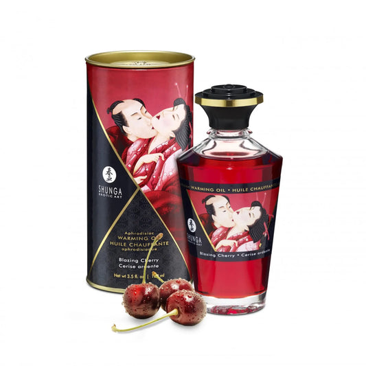 Shunga's Warming oil 'Blazing Cherry'