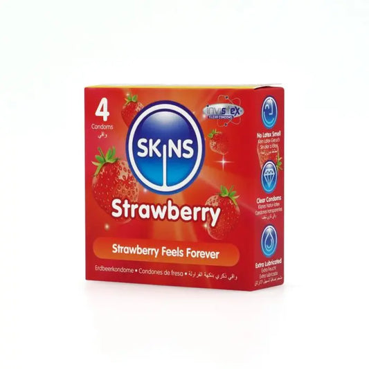 Skins Condoms Strawberry 4 Pack