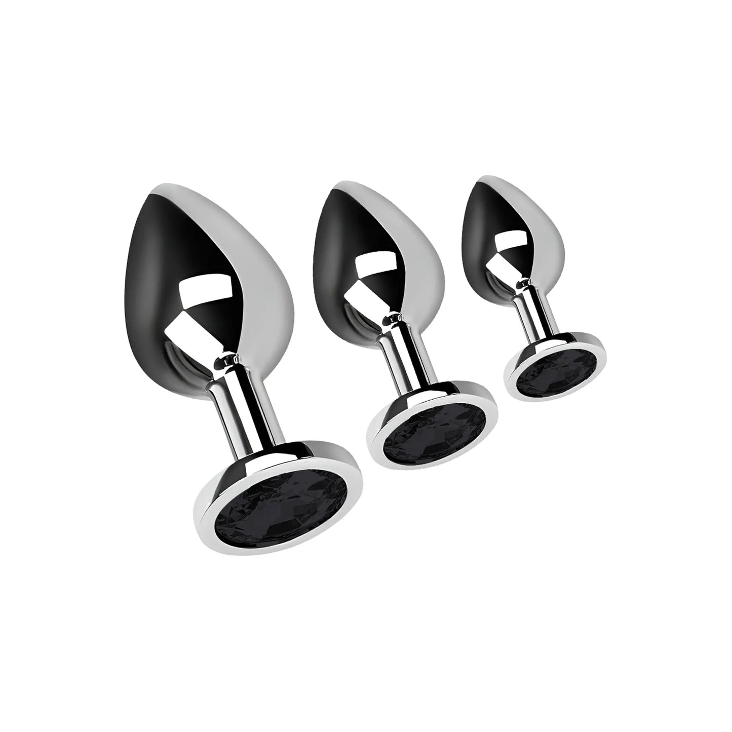 Goldilocks Glam - Jewelled Metal Anal Plug Set (3 pieces)