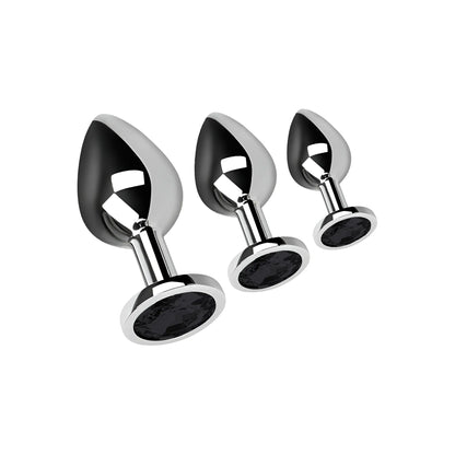 Goldilocks Glam - Jewelled Metal Anal Plug Set (3 pieces)