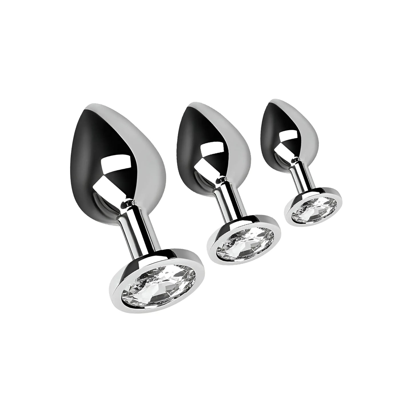 Goldilocks Glam - Jewelled Metal Anal Plug Set (3 pieces)
