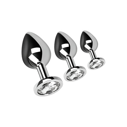 Goldilocks Glam - Jewelled Metal Anal Plug Set (3 pieces)