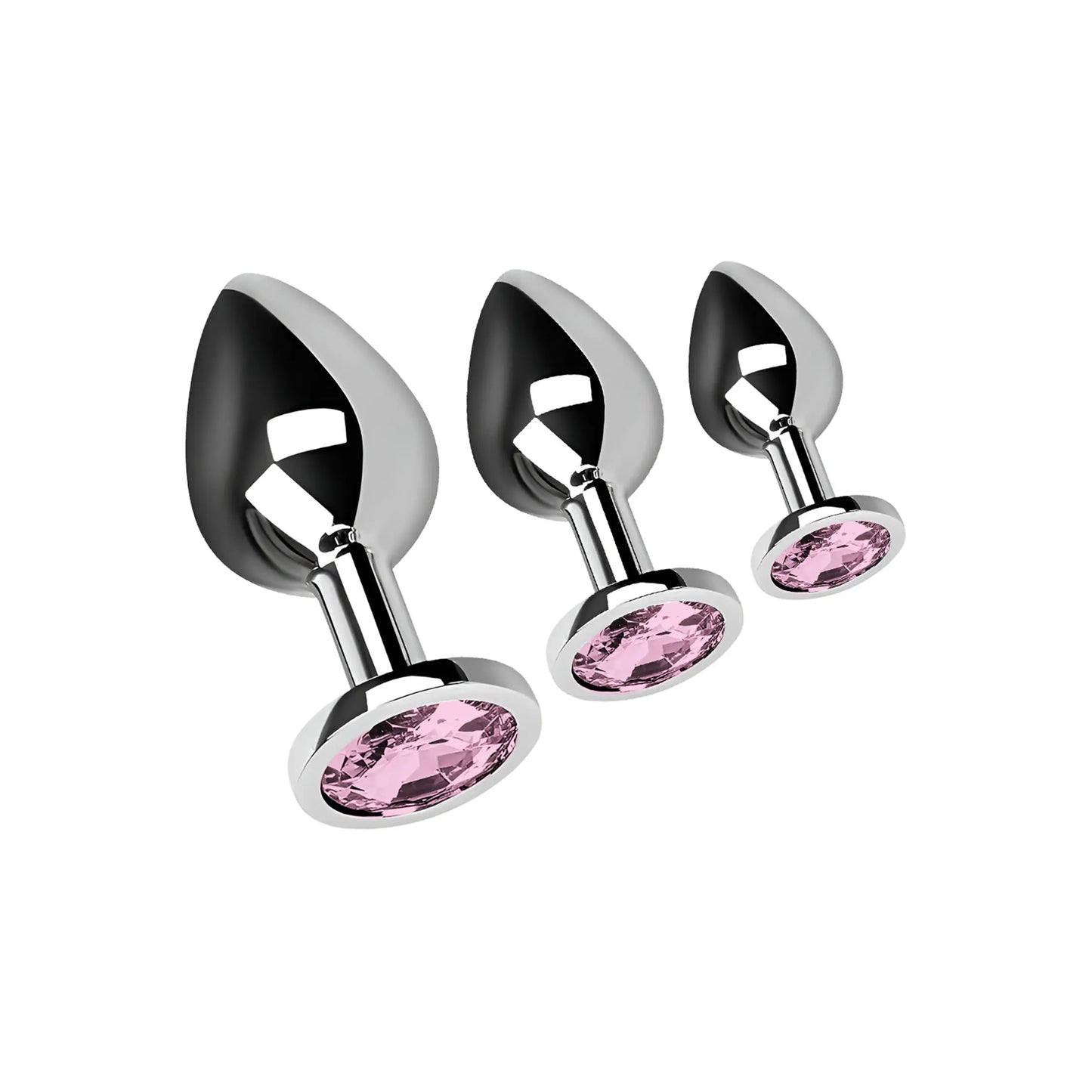 Goldilocks Glam - Jewelled Metal Anal Plug Set (3 pieces)