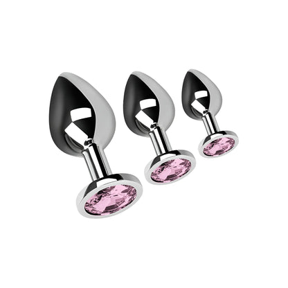 Goldilocks Glam - Jewelled Metal Anal Plug Set (3 pieces)