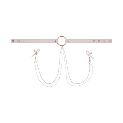 Sex & Mischief’s Peaches 'n CreaMe Collar With Nipple Clamps