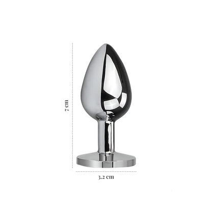 Booty Called - Jewelled Metal Anal Plug (Small)