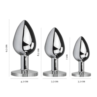 Goldilocks Glam - Jewelled Metal Anal Plug Set (3 pieces)