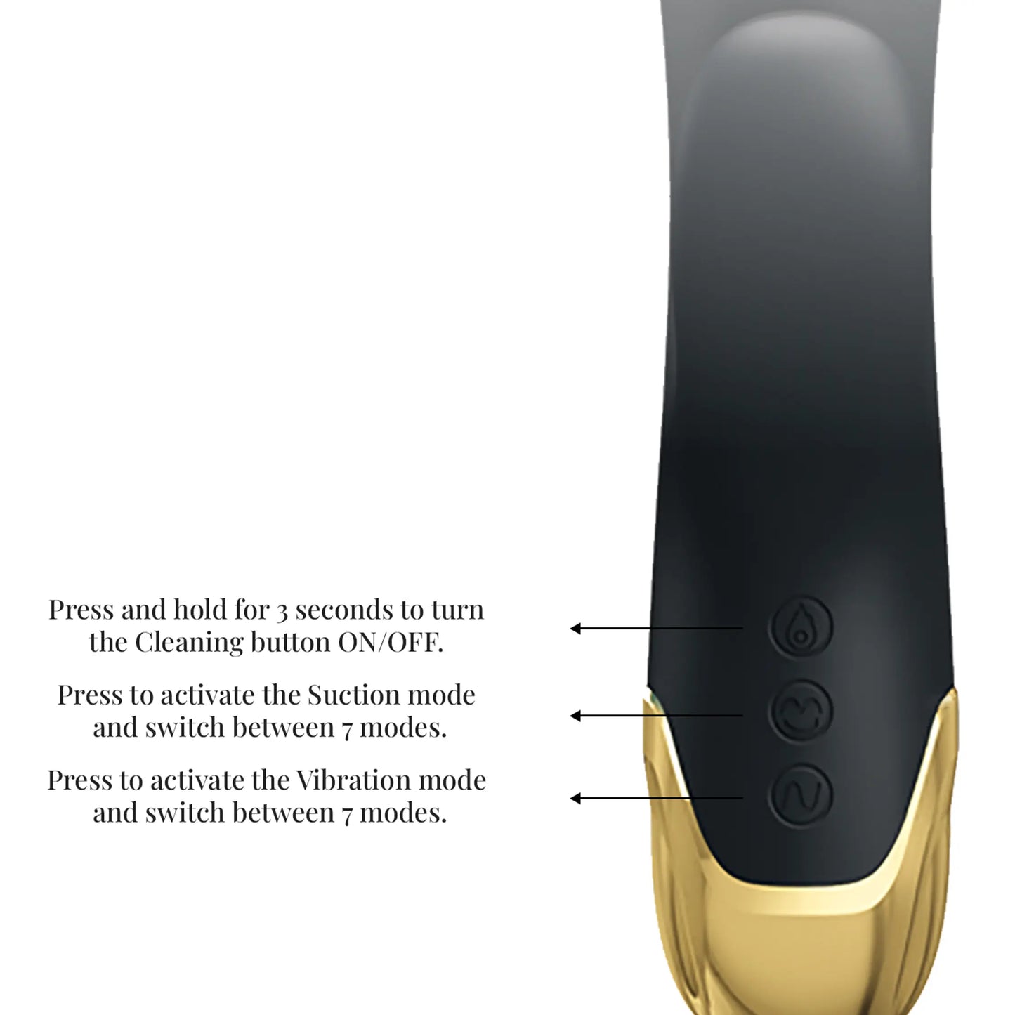 Luxa - 18k Gold-Plated Clitoral Suction and G-Spot Vibrator by Sexy Secret