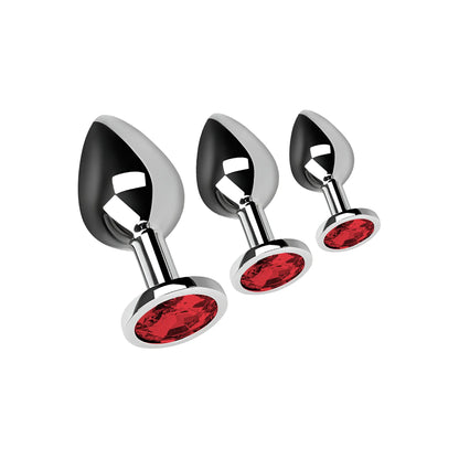 Goldilocks Glam - Jewelled Metal Anal Plug Set (3 pieces)