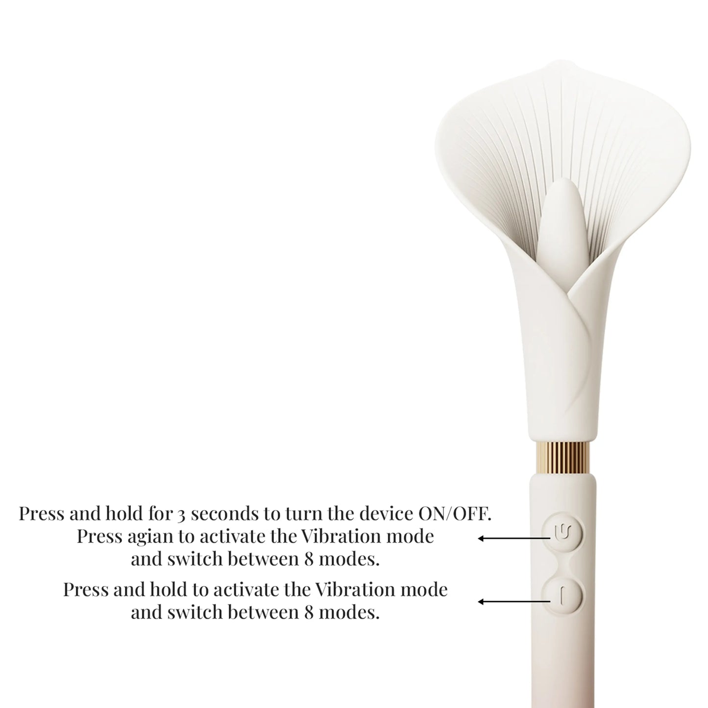 Calla | Lily-inspired double-ended vibrating massager by ZALO