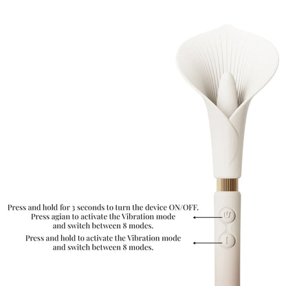 Calla | Lily-inspired double-ended vibrating massager by ZALO