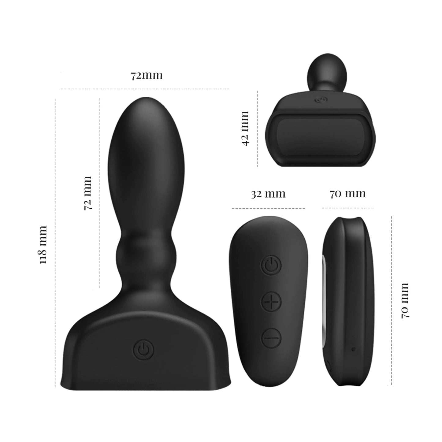 Mr. Play's Inflatable Vibrating Butt Plug for Pleasure