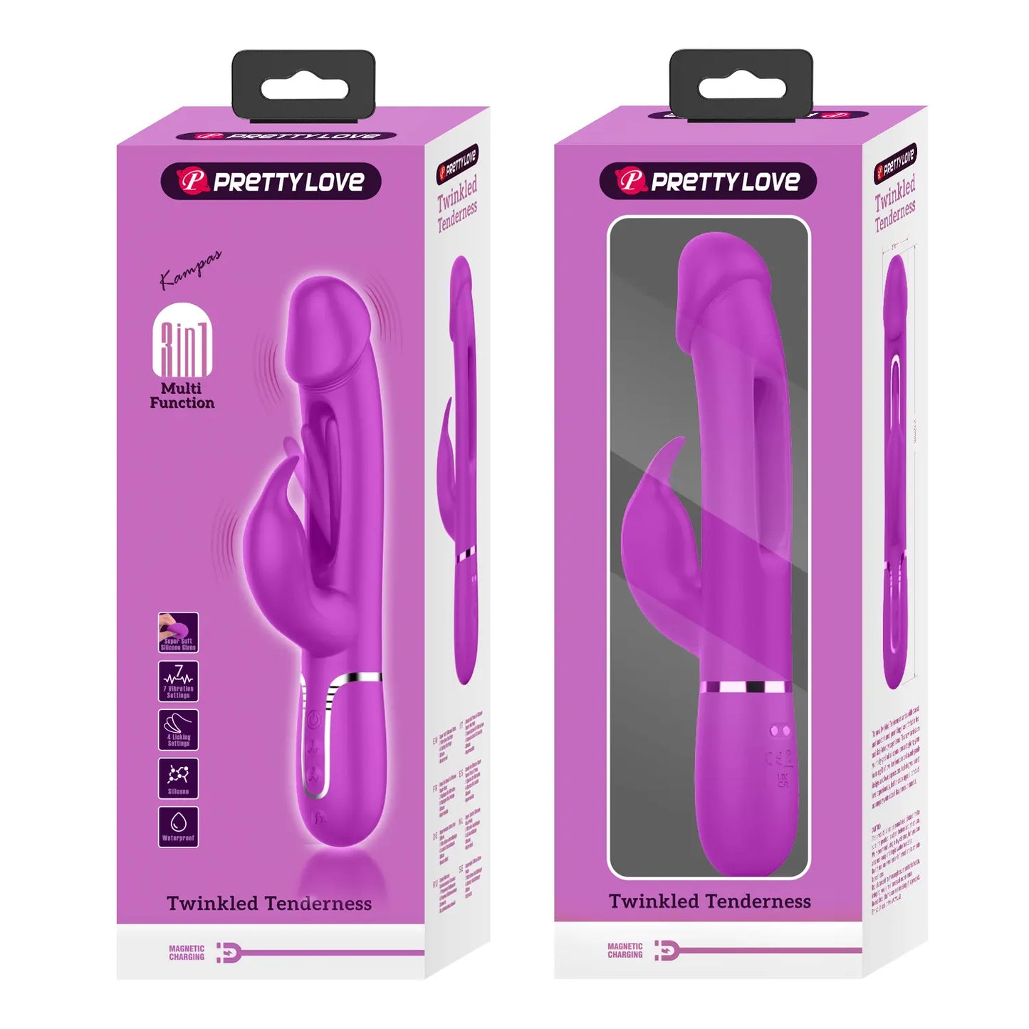 Pretty Love's Dual-Motor Rabbit Vibrator with Extra Licking Function