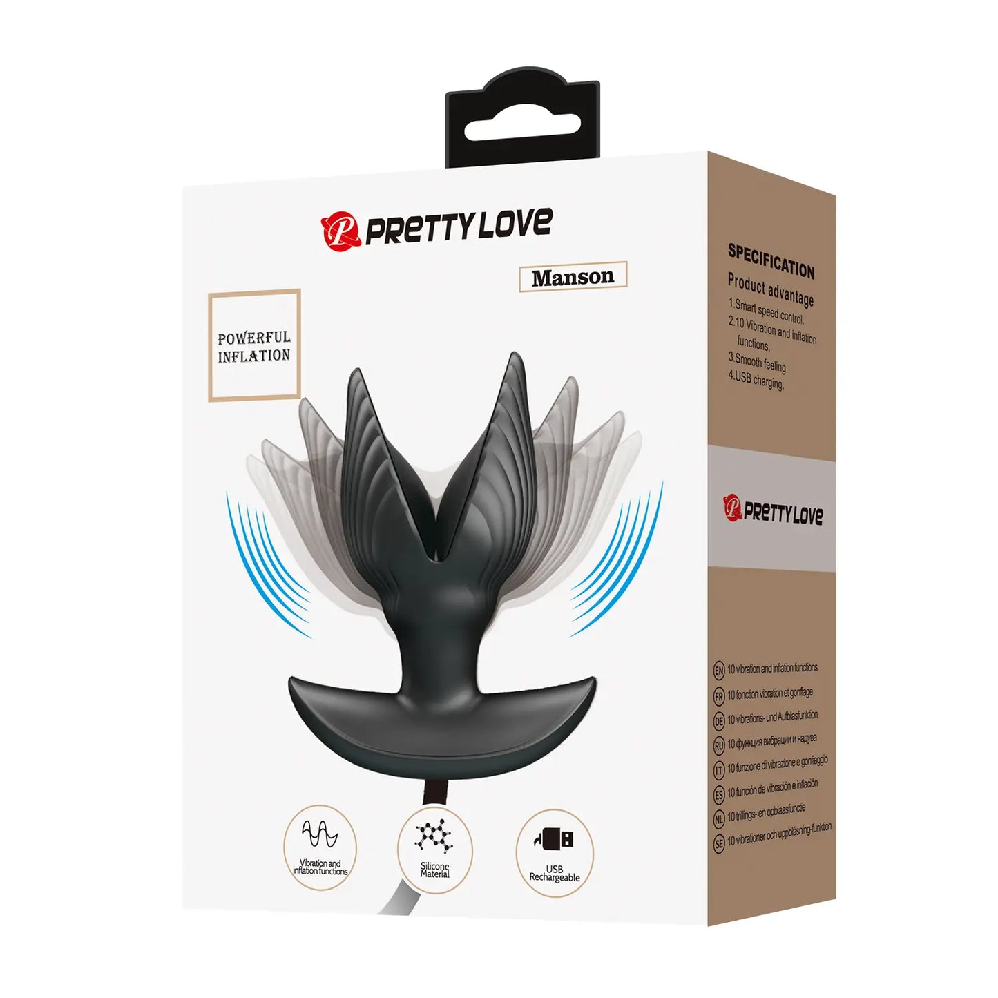 Pretty Love's Inflatable Vibrating Butt Plug