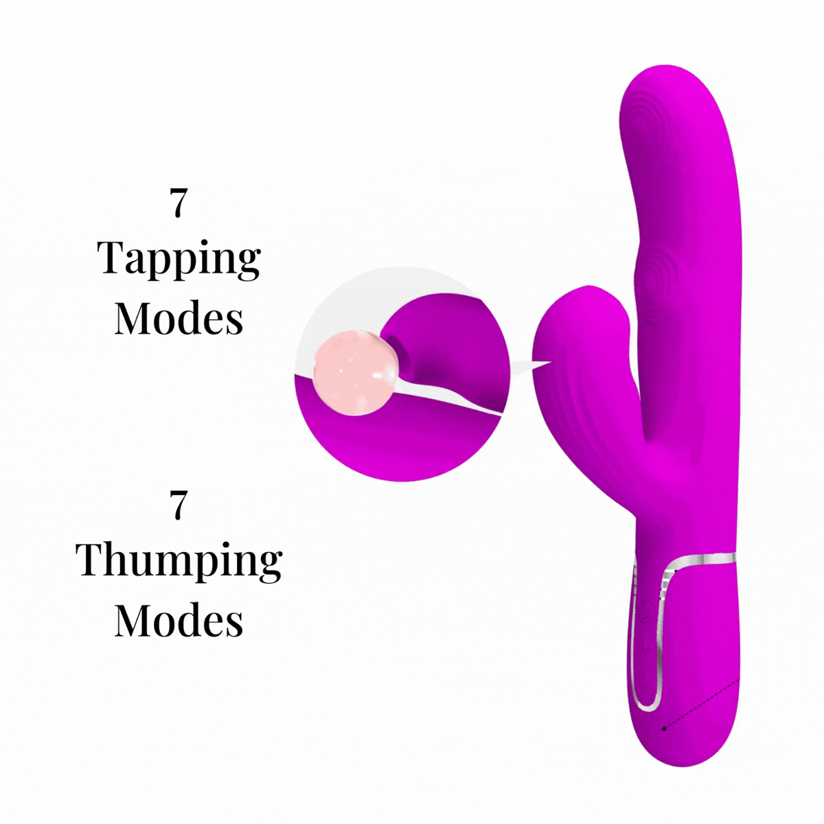 Pretty Love's Multi-Function Rabbit Vibrator with Tapping and Thumping