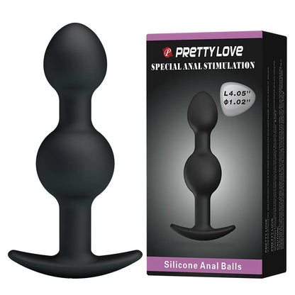 Pretty Love's Vibrating Heavy Balls Silicone Butt Plug
