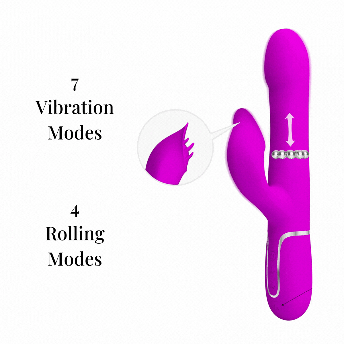 Pretty Love's Dual-Motor Rabbit Vibrator with Beaded Shaft