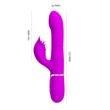 Pretty Love's Dual-Motor Rabbit Vibrator with Beaded Shaft
