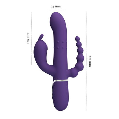 Pretty Love's Triple Stimulation Rabbit Vibrator with Anal Beads