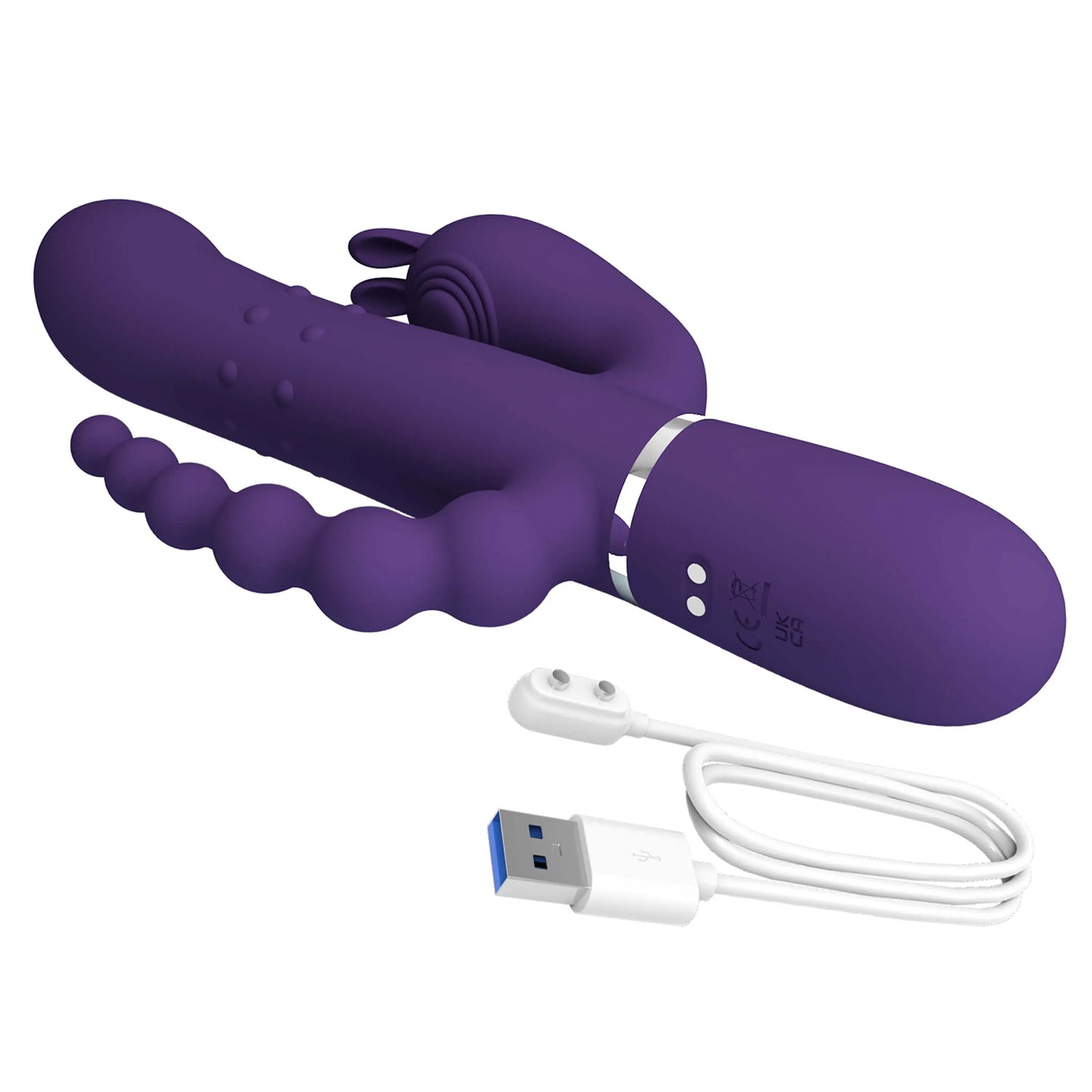 Pretty Love's Triple Stimulation Rabbit Vibrator with Anal Beads