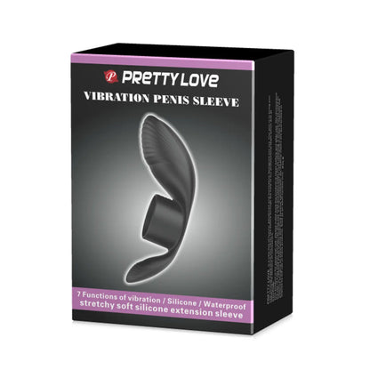 Pretty Love's Rechargeable Vibrating Cock Sleeve with Powerful Clitoral Massager