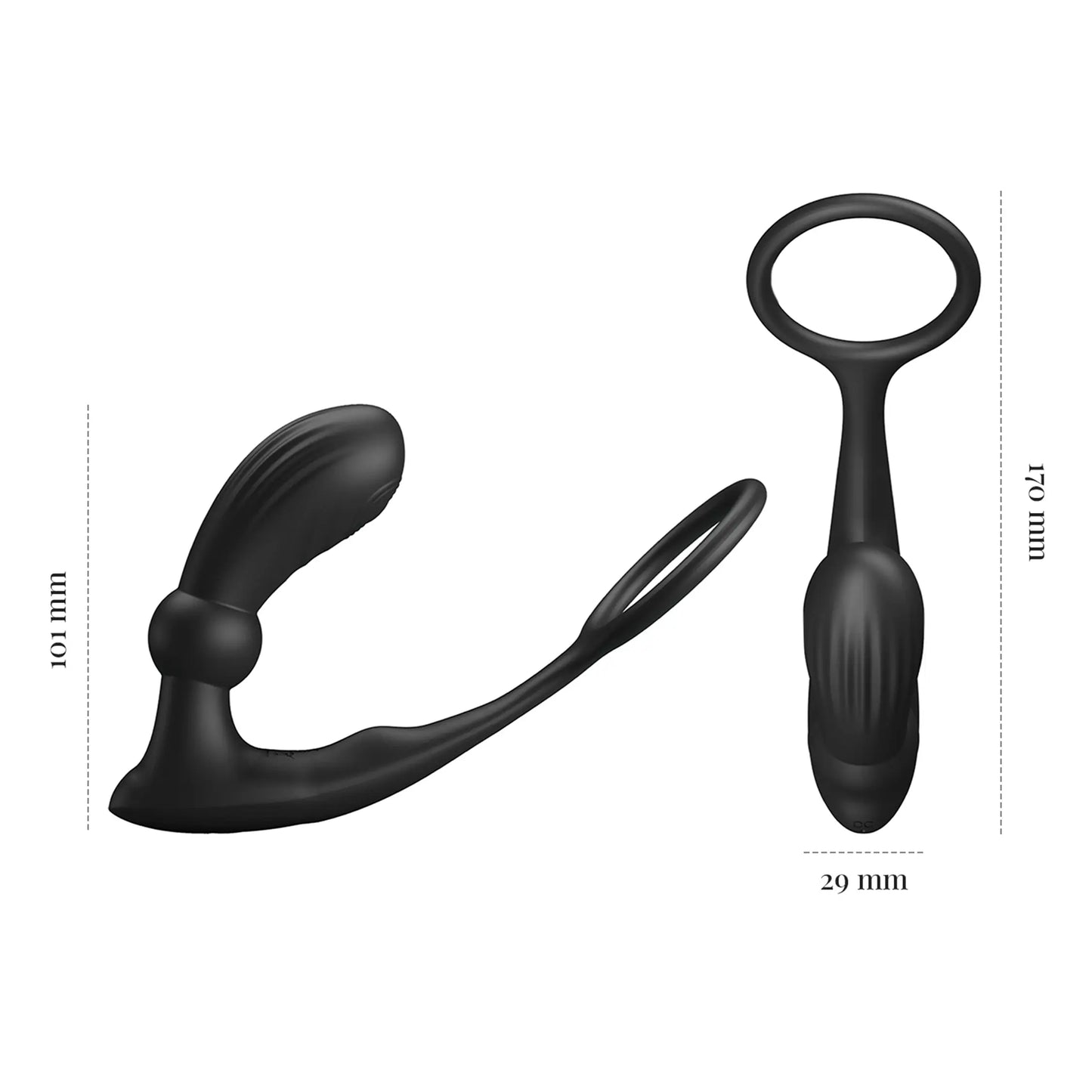 Pretty Love's Remote-Controlled Cock Ring and Curved Butt Plug