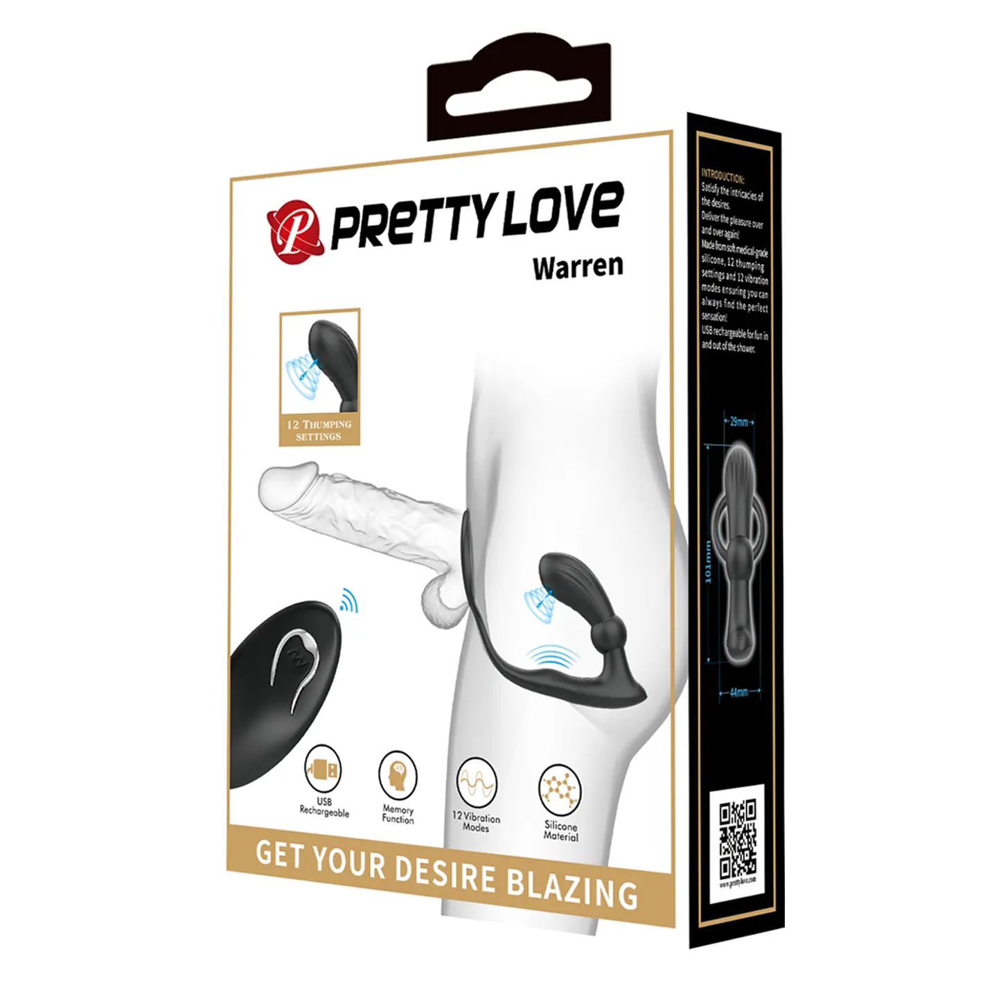 Pretty Love's Remote-Controlled Cock Ring and Curved Butt Plug
