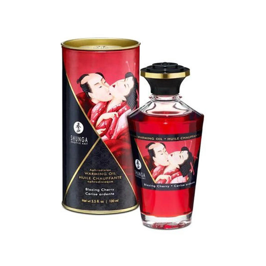 Shunga's Warming oil 'Blazing Cherry'