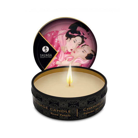 Shunga's Mini Massage Candle 'Rose Petal'