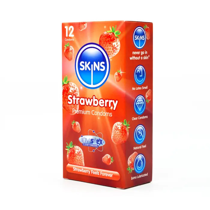 Skins Condoms Strawberry 12 Pack