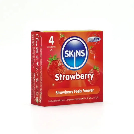 Skins Condoms Strawberry 4 Pack